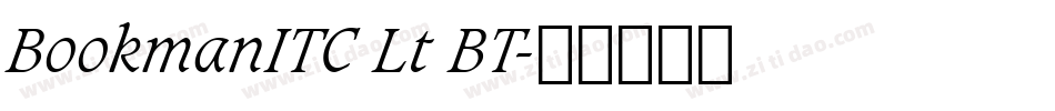 BookmanITC Lt BT字体转换